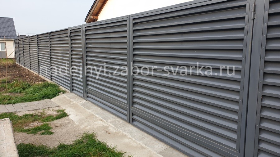 Забор из жалюзи графитовый забор из жалюзи